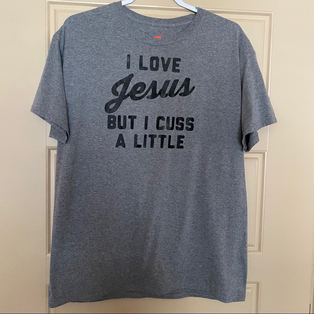 Quote T-shirt, Gray, Like New, Lg